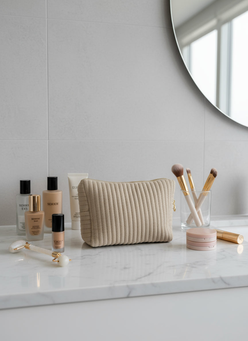 Quilted Monogram Make up kit - Medium