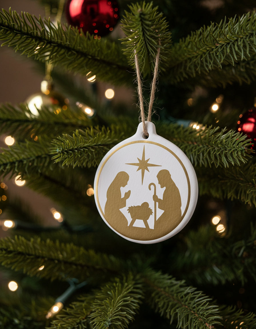 Decorative Ceramic Christmas Hanging Ornament